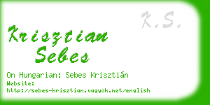 krisztian sebes business card