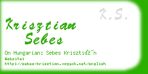 krisztian sebes business card